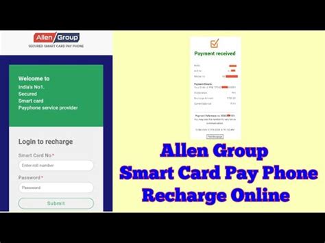 allen group smart card pay phone|Allen Group SmartCard Recharge Process .